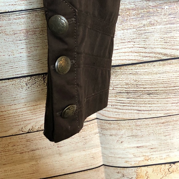 Apt.9 NWT BROWN Military Jean Jacket‎ - Picture 3 of 6